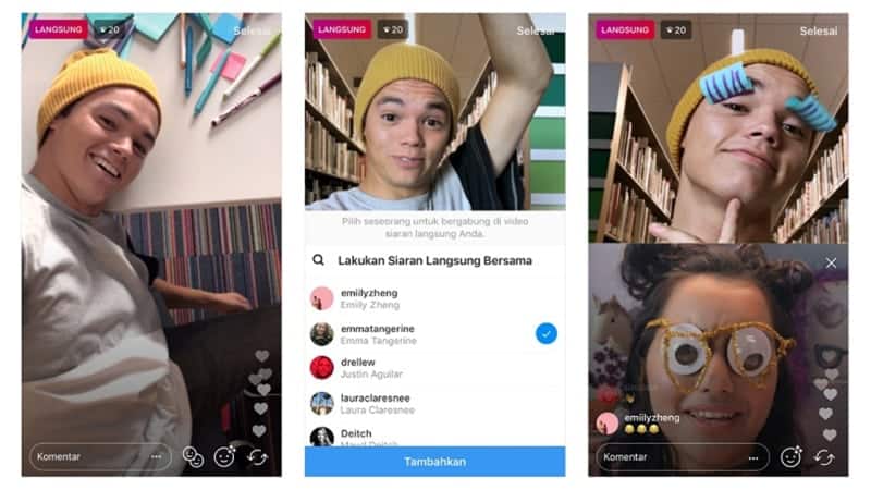 Cara Live Berdua Instagram