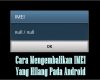 IMEI Yang Hilang Pada Android