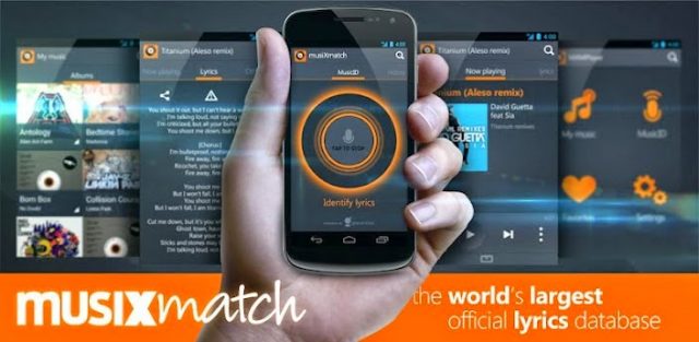 aplikasi pemutar musik android musixmatch