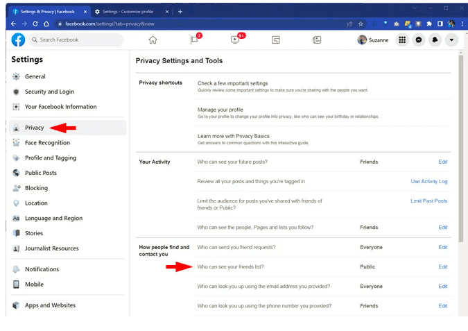 Cara Menyembunyikan Daftar Teman Di Facebook